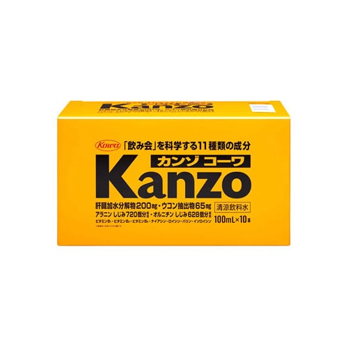 興和 カンゾコーワドリンク (100mL×10本) 肝臓加水分解物 ウコン オルニチン　※軽減税率対象商品