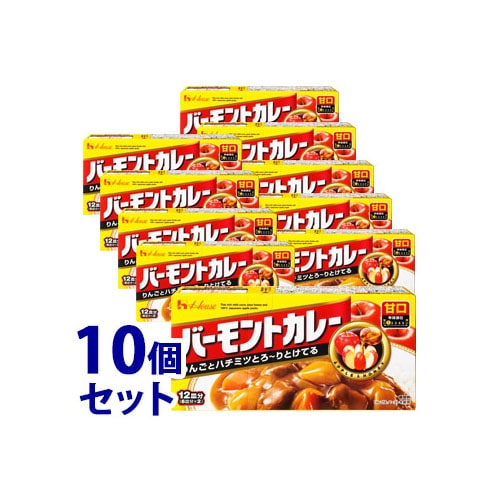《セット販売》　ハウス食品 バーモントカレー 甘口 12皿分 (230g)×10個セット カレールウ　※軽減税率対象商品