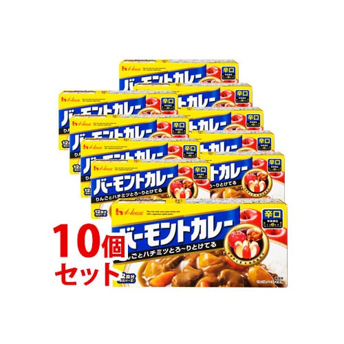 《セット販売》　ハウス食品 バーモントカレー 辛口 12皿分 (230g)×10個セット カレールウ　※軽減税率対象商品