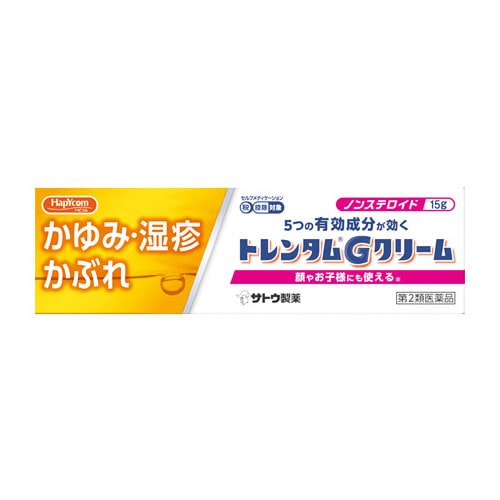 【第2類医薬品】ハピコム 佐藤製薬 トレンタムGクリーム (15g) ノンステロイド かゆみ 皮膚炎 湿疹 【セルフメディケーション税制対象商品】