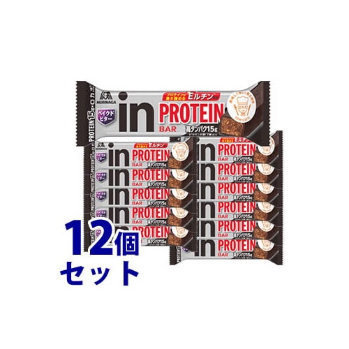 《セット販売》　森永製菓 inバープロテイン ベイクドビター (1本×12個入) バランス栄養食 バー　【4902888728440】　※軽減税率対象商品