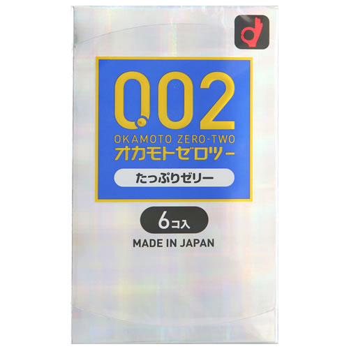 オカモト オカモトゼロツー たっぷりゼリー (6個) コンドーム スキン クリア　【管理医療機器】