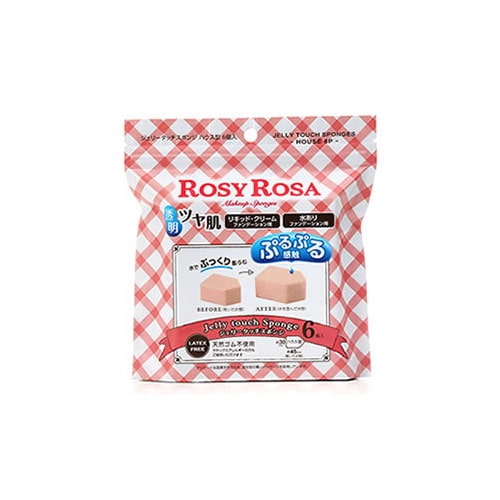 ロージーローザ ジェリータッチスポンジ ハウス型 (6個) メイクスポンジ 化粧小物