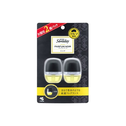 小林製薬 サワデー クルマ専用クリップ パルファムノアール お徳用パック (6mL×2個) 車用 消臭・芳香剤 Sawaday