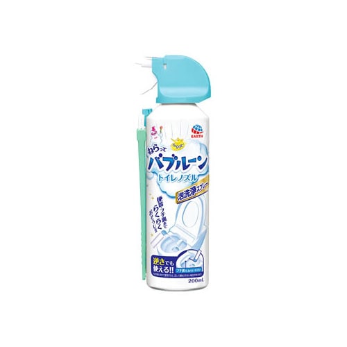 アース製薬 らくハピ ねらってバブルーン トイレノズル 泡洗浄スプレー (200mL) トイレ用 洗浄剤