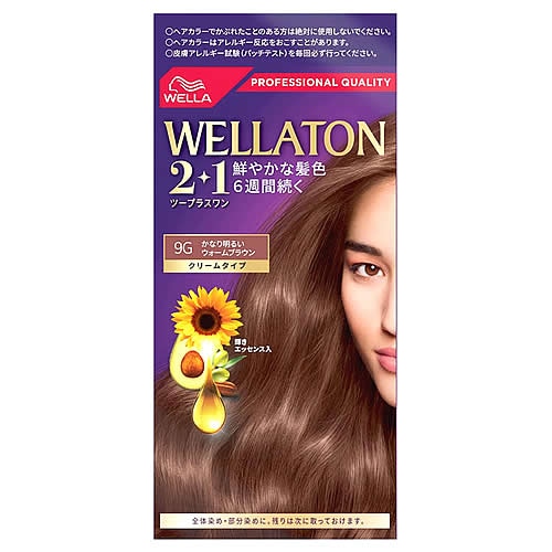 ウエラ ウエラトーン ツープラスワン 2+1 クリームタイプ 9G かなり明るいウォームブラウン (1セット) 白髪染め 【医薬部外品】