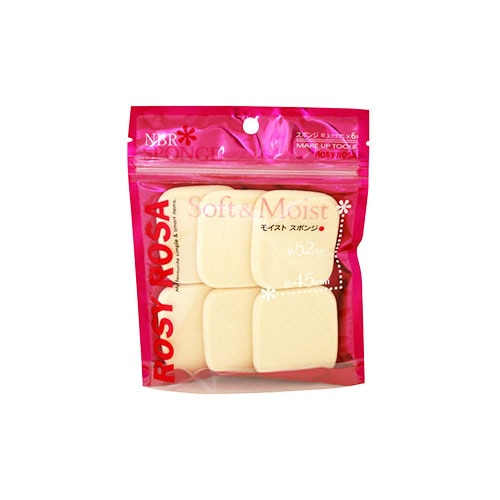 ロージーローザ モイストスポンジ スクエアL (6個) メイクスポンジ 化粧小物