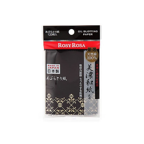 ロージーローザ 美濃和紙天然麻100% あぶらとり紙 (120枚) あぶら取り紙