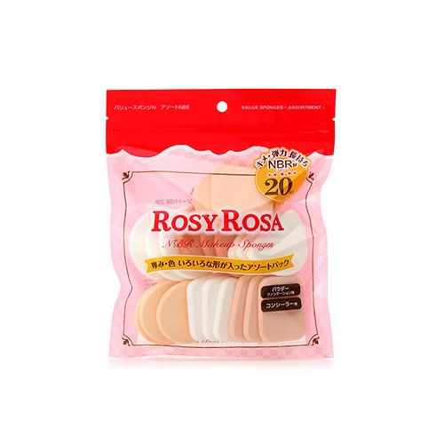 ロージーローザ バリュースポンジN アソートNBR (20個入) メイクスポンジ