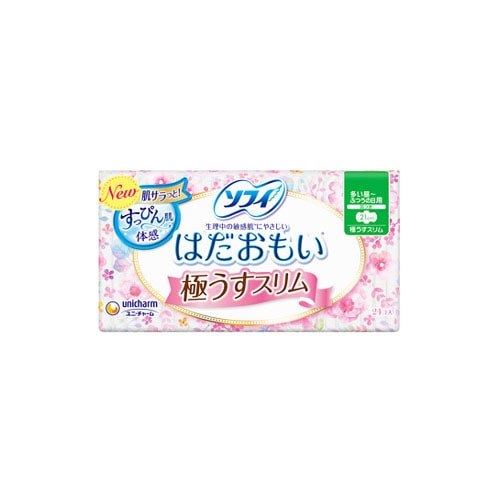 ユニチャーム ソフィ はだおもい 極うすスリム 多い昼～ふつうの日用 羽つき 21cm (24枚) 生理用ナプキン　【医薬部外品】
