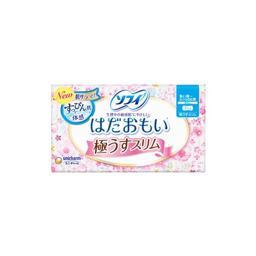 ユニチャーム ソフィ はだおもい 極うすスリム 多い昼～ふつうの日用 羽なし 21cm (27枚) 生理用ナプキン　【医薬部外品】