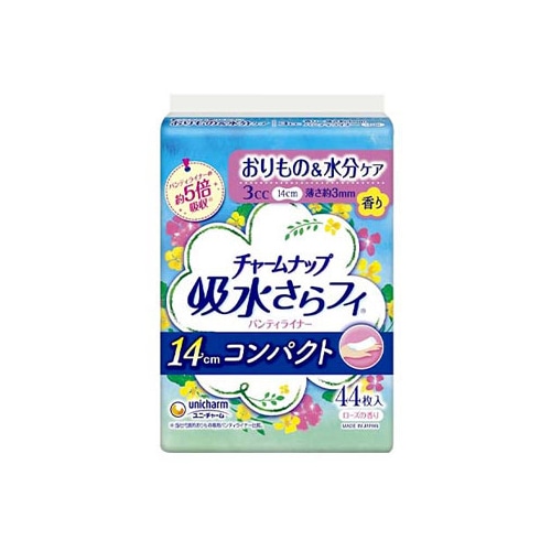ユニチャーム チャームナップ 吸水さらフィ パンティライナー コンパクト ローズの香り 3cc (44枚) 軽失禁ライナー