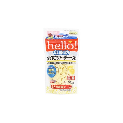 ドギーマン hello! 低脂肪 ダイヤカットチーズ (100g) ドッグフード 犬用おやつ