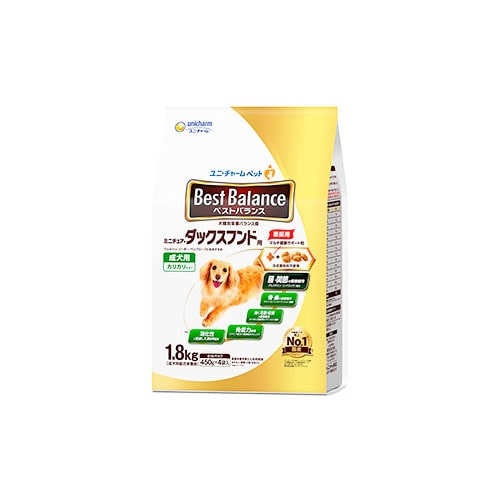 ユニチャーム ベストバランス カリカリ仕立て ミニチュア・ダックスフンド用 成犬用 (1.8kg)