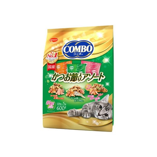 日本ペットフード コンボ キャット かつお節入りアソート (120g×5袋) キャットフード