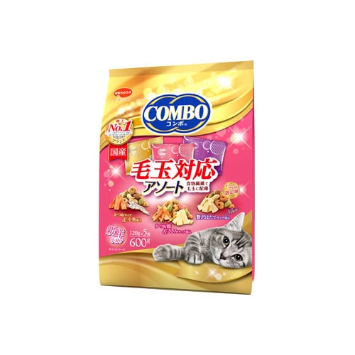 日本ペットフード コンボ キャット 毛玉対応アソート (120g×5袋) キャットフード