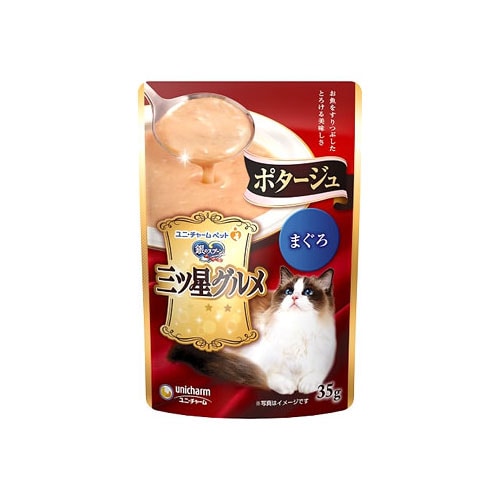 ユニチャーム 銀のスプーン 三ツ星グルメ パウチ ポタージュ まぐろ (35g) キャットフード