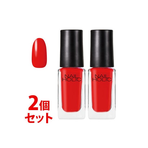 《セット販売》　コーセー ネイルホリック RD412 (5mL)×2個セット ネイルカラー NAILHOLIC