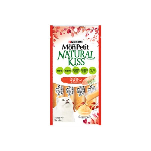 ネスレ ピュリナ モンプチ ナチュラルキッス ささみ入りまぐろゼリー (10g×4本) 猫用おやつ