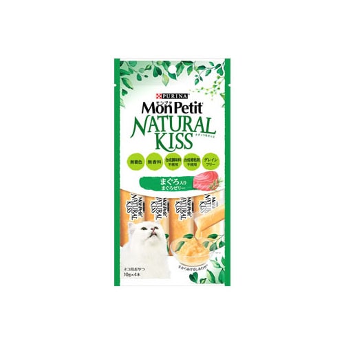 ネスレ ピュリナ モンプチ ナチュラルキッス まぐろ入りまぐろゼリー (10g×4本) 猫用おやつ
