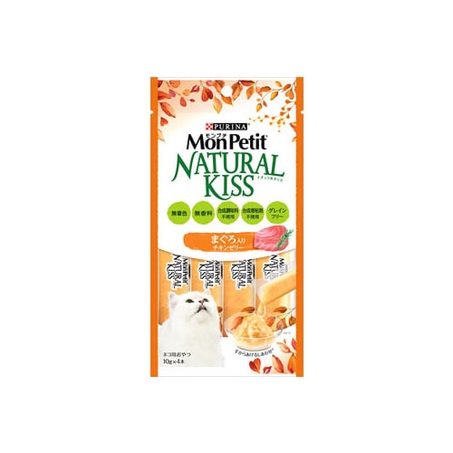 ネスレ ピュリナ モンプチ ナチュラルキッス まぐろ入りチキンゼリー (10g×4本) 猫用おやつ