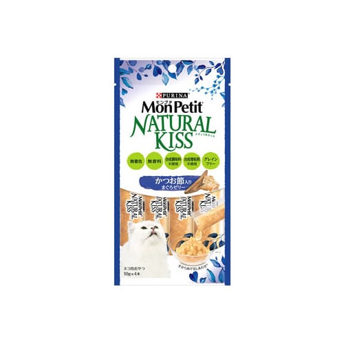 ネスレ ピュリナ モンプチ ナチュラルキッス かつお節入りまぐろゼリー (10g×4本) 猫用おやつ