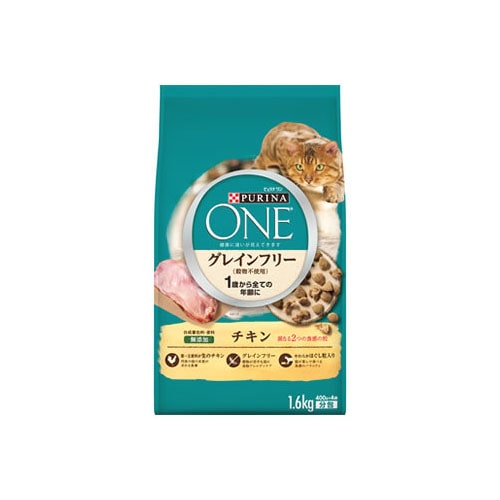 ネスレ ピュリナ ワン キャット グレインフリー 1歳から全ての年齢に チキン (400g×4袋) キャットフード ドライ 総合栄養食