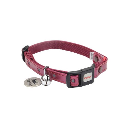 ペティオ キャットカラー クロスレザーカラー レッド (1個) 猫用首輪