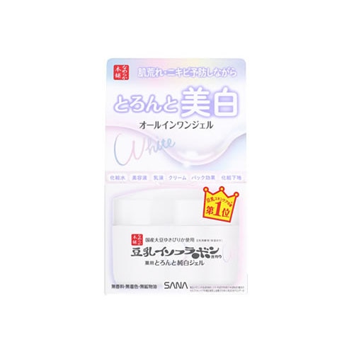 ノエビア サナ なめらか本舗 とろんと濃ジェル 薬用美白 N (100g) 豆乳イソフラボン オールインワンジェル　【医薬部外品】