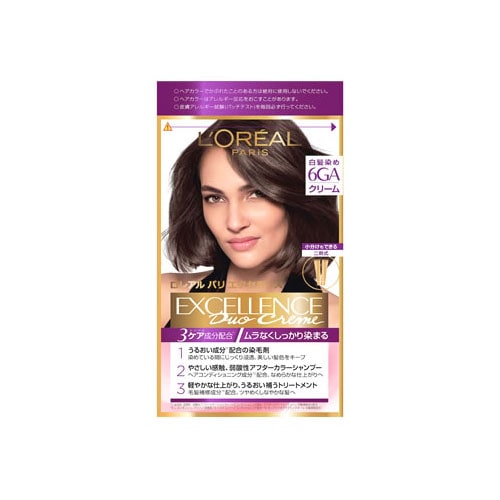 ロレアル パリ エクセランス R クリームタイプ 6GA グレージュアッシュ (1セット) 白髪染め 【医薬部外品】
