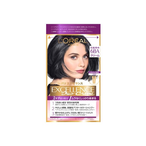 ロレアル パリ エクセランス R クリームタイプ 6BA ブルーアッシュ (1セット) 白髪染め 【医薬部外品】