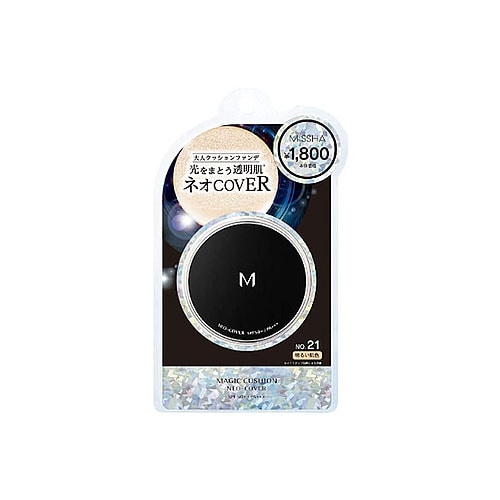 ミシャ M クッションファンデーション ネオカバー No.21 明るい肌色 (15g) SPF50+ PA+++ MISSHA