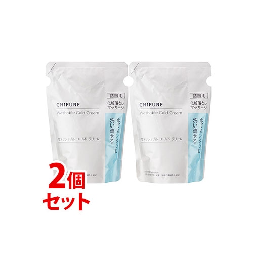 《セット販売》　ちふれ化粧品 ウォッシャブル コールド クリーム つめかえ用 (300g)×2個セット 詰め替え用 クレンジング マッサージ