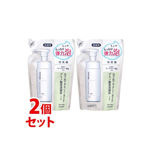《セット販売》　ちふれ化粧品 泡洗顔S つめかえ用 (180mL)×2個セット 詰め替え用 CHIFURE