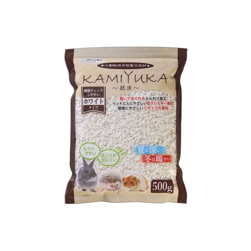 シーズイシハラ クリーンモフ 小動物用床材 KAMIYUKA 紙床 ホワイト (500g) 小動物用 床材