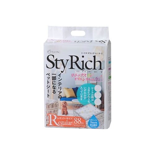 シーズイシハラ クリーンワン スタイリッチシート リラックスオリエンタルの香り レギュラー (88枚) 犬用トイレシート ペットシーツ