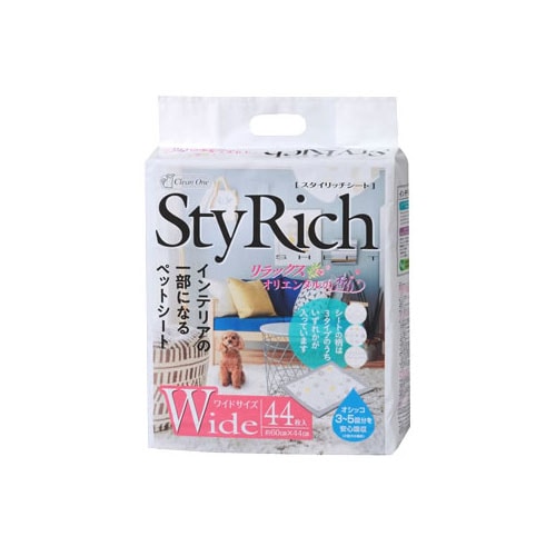 シーズイシハラ クリーンワン スタイリッチシート リラックスオリエンタルの香り ワイド (44枚) 犬用トイレシート ペットシーツ