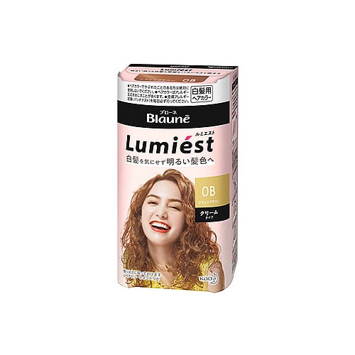 花王 ブローネ ルミエスト ヘアカラー 0B シフォンブラウン (1セット) クリームタイプ 白髪用ヘアカラー 白髪染め　【医薬部外品】