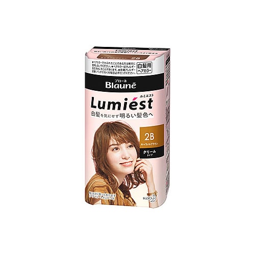 花王 ブローネ ルミエスト ヘアカラー 2B キャラメルブラウン (1セット) クリームタイプ 白髪用ヘアカラー 白髪染め　【医薬部外品】