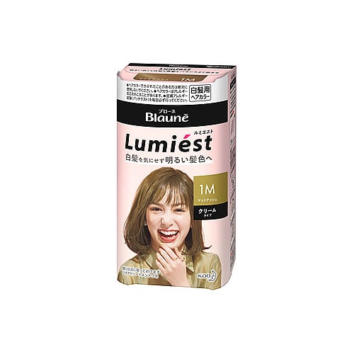 花王 ブローネ ルミエスト ヘアカラー 1M マットアッシュ (1セット) クリームタイプ 白髪用ヘアカラー 白髪染め　【医薬部外品】