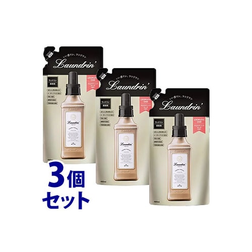 《セット販売》 ランドリン 柔軟剤 アロマティックウード つめかえ用 (480mL)×3個セット 詰め替え用