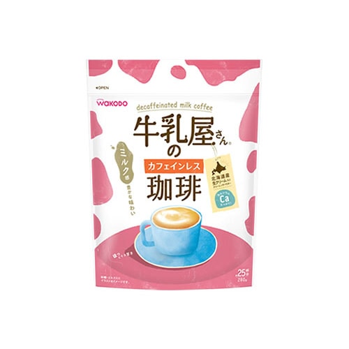 アサヒ 牛乳屋さんのカフェインレス珈琲 袋 約25杯分 (280g) インスタント コーヒー カフェオレ　※軽減税率対象商品