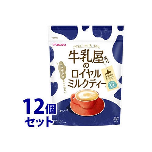 《セット販売》　アサヒ 牛乳屋さんのロイヤルミルクティー 袋 約26杯分 (340g)×12個セット インスタント 紅茶　※軽減税率対象商品