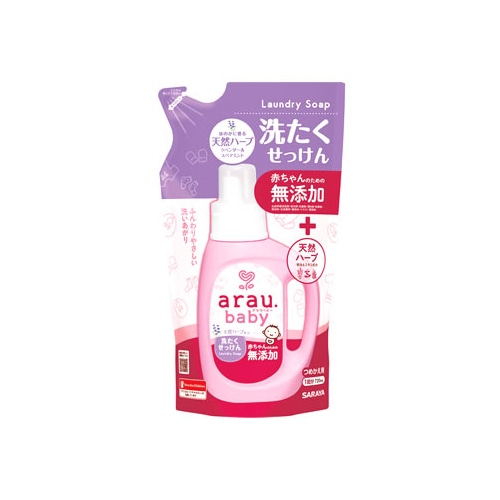 サラヤ arau. アラウ ベビー 洗たくせっけん つめかえ用 (720mL) 詰め替え用 洗濯用せっけん 液体洗剤
