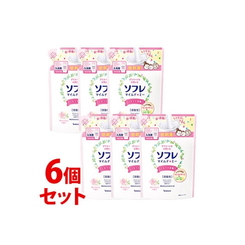 《セット販売》 バスクリン ソフレ マイルド・ミー ミルク入浴液 和らぐサクラの香り つめかえ用 (600mL)×6個セット 詰め替え用 入浴剤