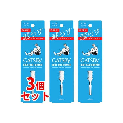 《セット販売》 マンダム GATSBY ギャツビー ボディヘアトリマー (1個)×3個セット カミソリ ムダ毛処理 足・腕の毛用