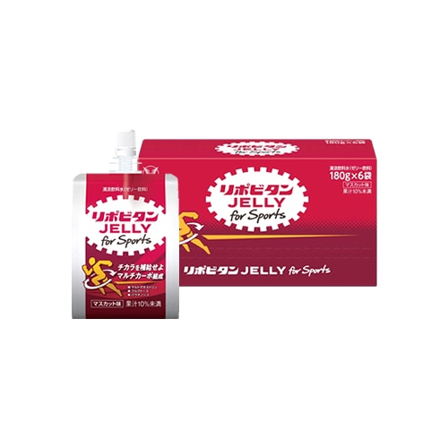 大正製薬 リポビタンゼリー for Sports (180g×6個) リポビタン 清涼飲料水 ゼリー飲料 ※軽減税率対象商品