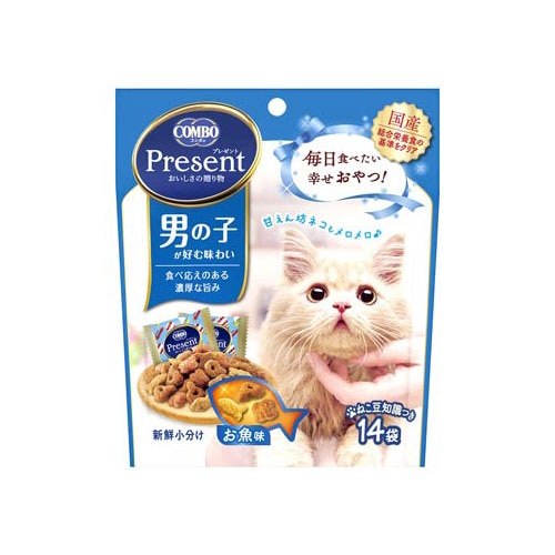 日本ペットフード コンボ プレゼント キャット おやつ 男の子 お魚味 (3g×14袋) 猫用おやつ キャットフード COMBO