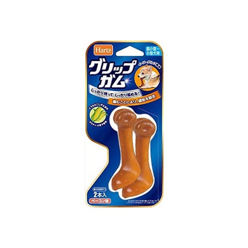 住商アグロ ハーツ グリップガム 超小型~小型犬用 ベーコン味 (2本) 犬用おやつ 犬用ガム Hartz