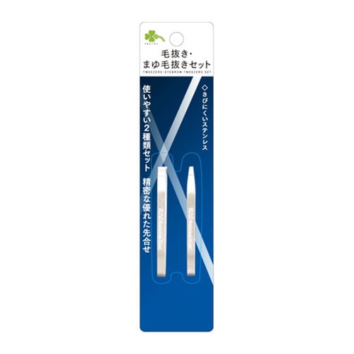 くらしリズム 毛抜き・まゆ毛抜きセット 553LY-0531 (1セット) ツィザー 化粧小物